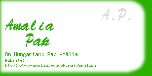 amalia pap business card