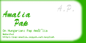amalia pap business card